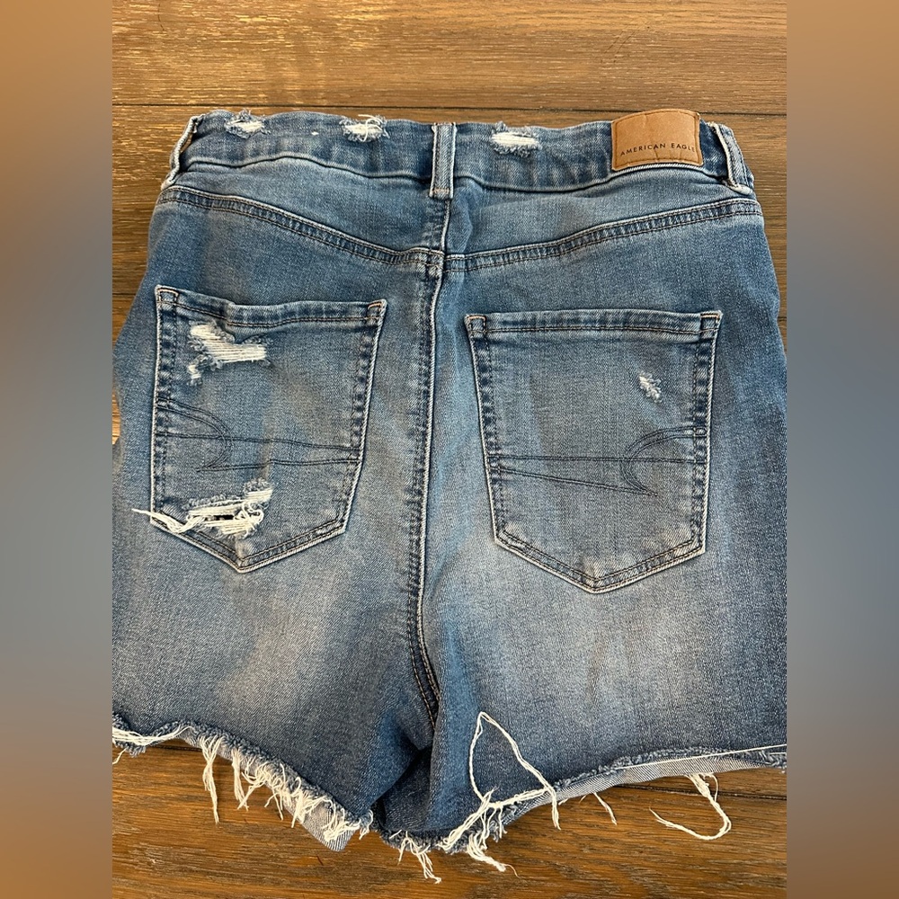 American Eagle Super Stretch Curvy Hi-Rise Shortie Shorts Size 6 - Picture 3 of 6